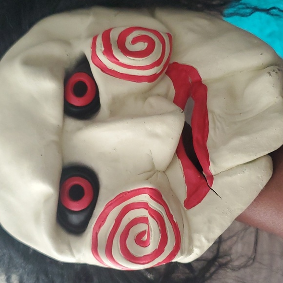 Vintage Saw Billy Puppet Halloween Costume Mask with Hair - Latex Full mask - Picture 11 of 11